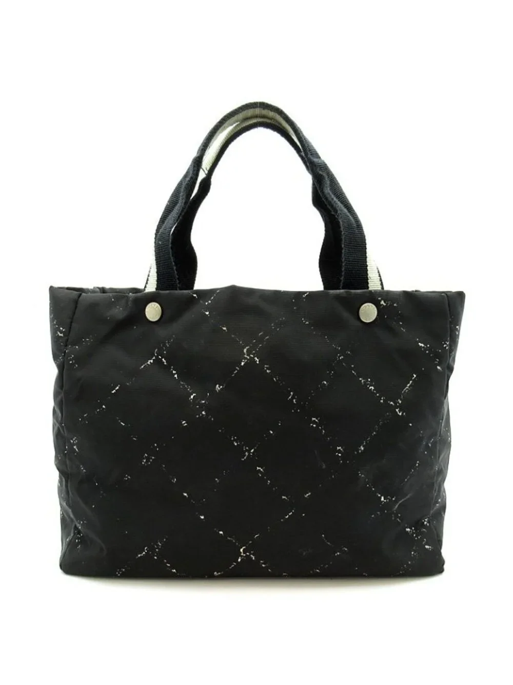 Chanel Travel Line Tote MM Nylon Black
